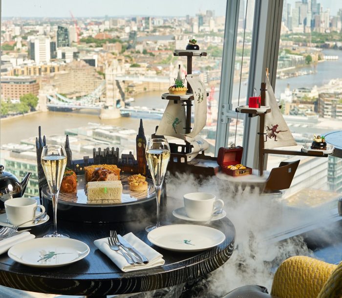 Afternoon Tea at The Shard
From £70 per person | £55 for under 12s
Aqua Shard invites you to Neverland. Our Peter Pan Afternoon Tea turns the classic ritual into something magical. Expect playful savouries, warm vanilla and raisin scones, and sweet treats inspired by J. M. Barrie’s story, all served on our bespoke Jolly Roger stand, a nod to Captain Hook’s iconic ship.
Created in partnership with Great Ormond Street Hospital Charity, £2 from each afternoon tea sold supports GOSH. Because every child deserves their own adventure.
Upgrade with sparkling wine or Champagne.
Please be aware: We do not currently provide a gluten-free afternoon tea. We require at least 48 hours notice for any other dietary requests.
book now
view menu