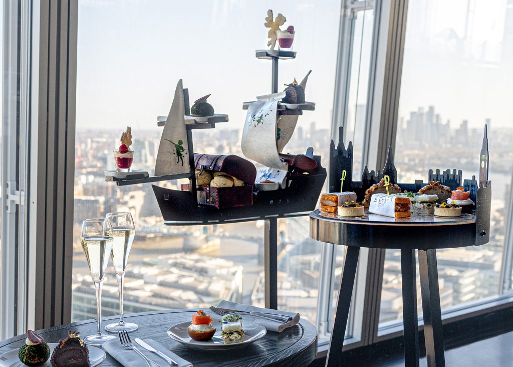 Peter Pan inspired afternoon tea at Aqua Shard with a lovely view of London.